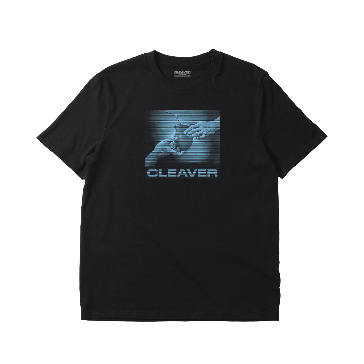 Cleaver Tee. 100% Ring Spun Combed Organic Cotton T-Shirt. Fabric Washed. 180 g/m². Front and Back Print. Printed in Madrid.