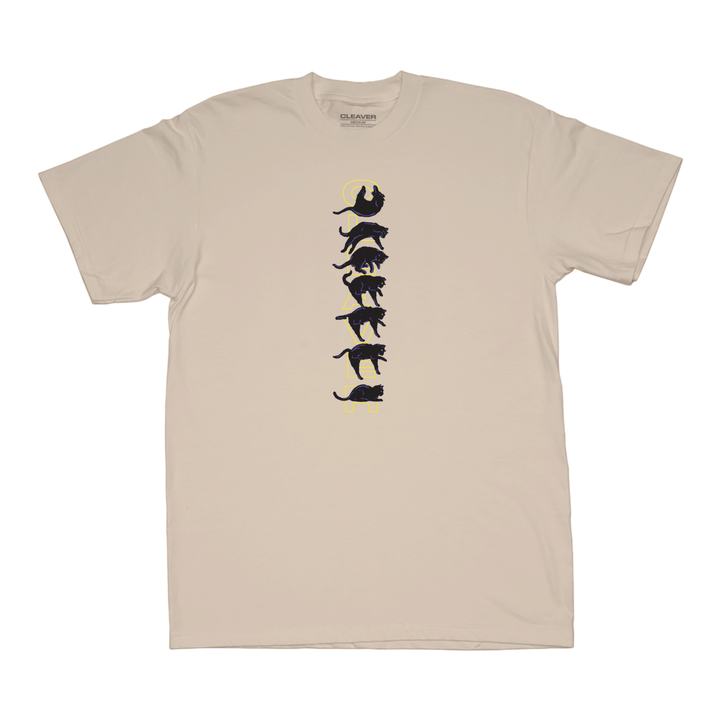 "CATFLIP" TEE NATURAL
