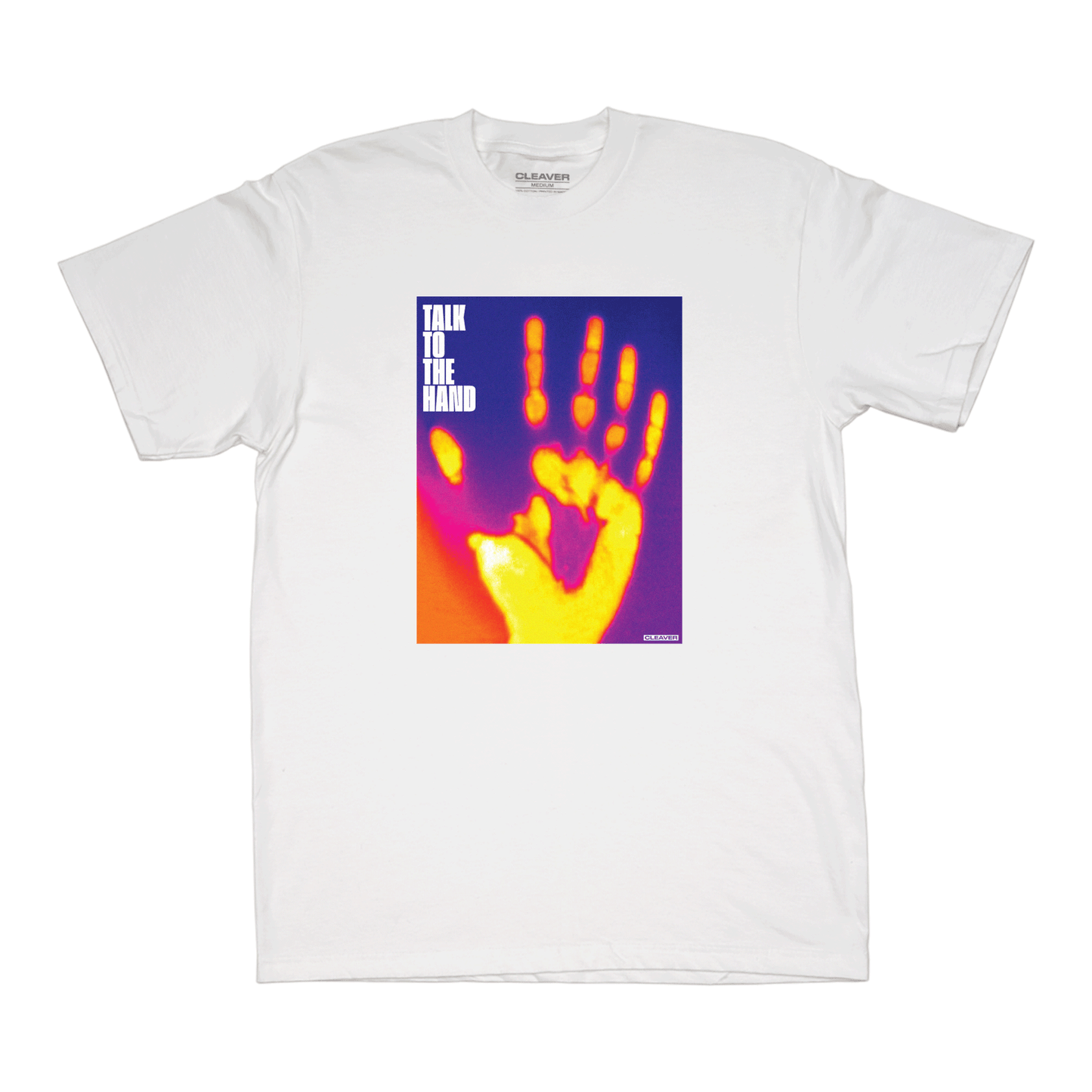 "TALK TO THE HAND" TEE WHITE