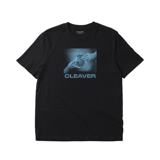 Cleaver Tee. 100% Ring Spun Combed Organic Cotton T-Shirt. Fabric Washed. 180 g/m². Front and Back Print. Printed in Madrid.